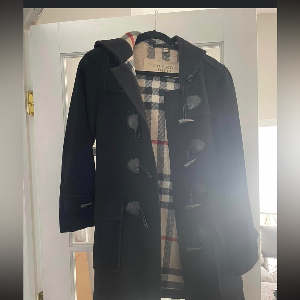 Burberry wool toggle coat